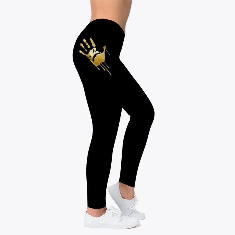 STICKY FINGAZ GOLDEN LOGOS LEGGINGS